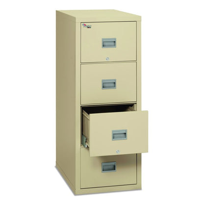 Patriot by FireKing Insulated Fire File, 1-Hour Fire Protection, 4 Letter-Size File Drawers, Parchment, 17.75 x 31.63 x 52.75