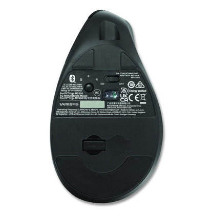 Pro Fit Ergo MY630 EQ Rechargeable Mouse, 2.4 GHz/30 ft Wireless Range, Right Hand Use, Black