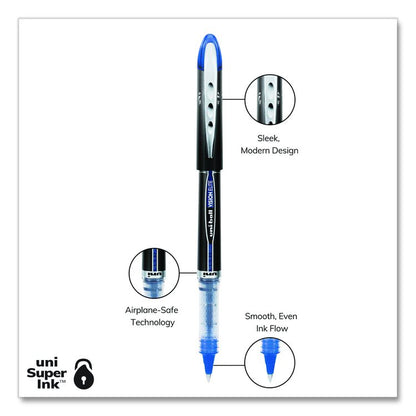 VISION ELITE Rollerball Pen, Stick, Fine 0.5 mm, Assorted Ink and Barrel Colors, 8/Pack