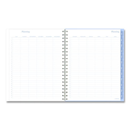 Dewdrop Academic Weekly Monthly Planner, Watercolor Floral, Blue/Gray/Purple Cover, 12-Month (July to June): 2025 to 2026