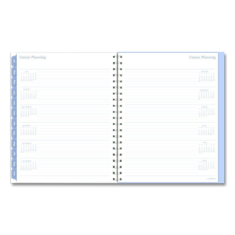 Dewdrop Academic Weekly Monthly Planner, Watercolor Floral, Blue/Gray/Purple Cover, 12-Month (July to June): 2025 to 2026