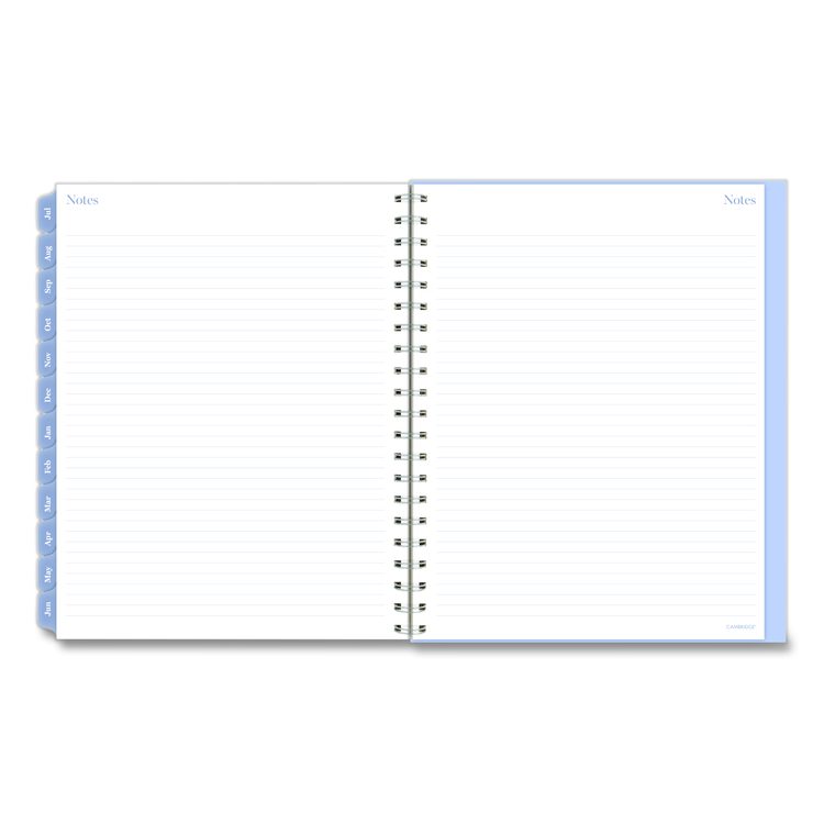 Dewdrop Academic Weekly Monthly Planner, Watercolor Floral, Blue/Gray/Purple Cover, 12-Month (July to June): 2025 to 2026