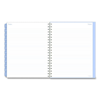 Dewdrop Academic Weekly Monthly Planner, Watercolor Floral, Blue/Gray/Purple Cover, 12-Month (July to June): 2025 to 2026