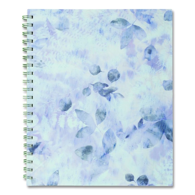 Dewdrop Academic Weekly Monthly Planner, Watercolor Floral, Blue/Gray/Purple Cover, 12-Month (July to June): 2025 to 2026