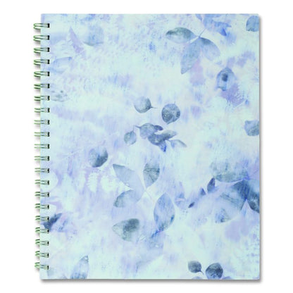 Dewdrop Academic Weekly Monthly Planner, Watercolor Floral, Blue/Gray/Purple Cover, 12-Month (July to June): 2025 to 2026