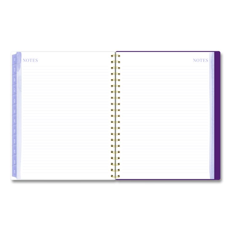 Leah Bisch Petite Floral Academic Weekly Monthly Planner, 11 x 8.5, Purple/Green Cover, 12-Month (July to June): 2025 to 2026