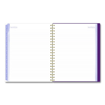Leah Bisch Petite Floral Academic Weekly Monthly Planner, 11 x 8.5, Purple/Green Cover, 12-Month (July to June): 2025 to 2026