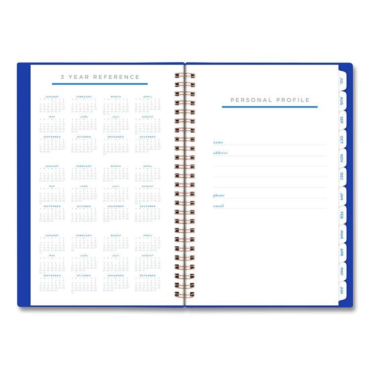 Signature Lite Academic Weekly Monthly Planner, Blue Cover, 12-Month (July to June): 2025 to 2026