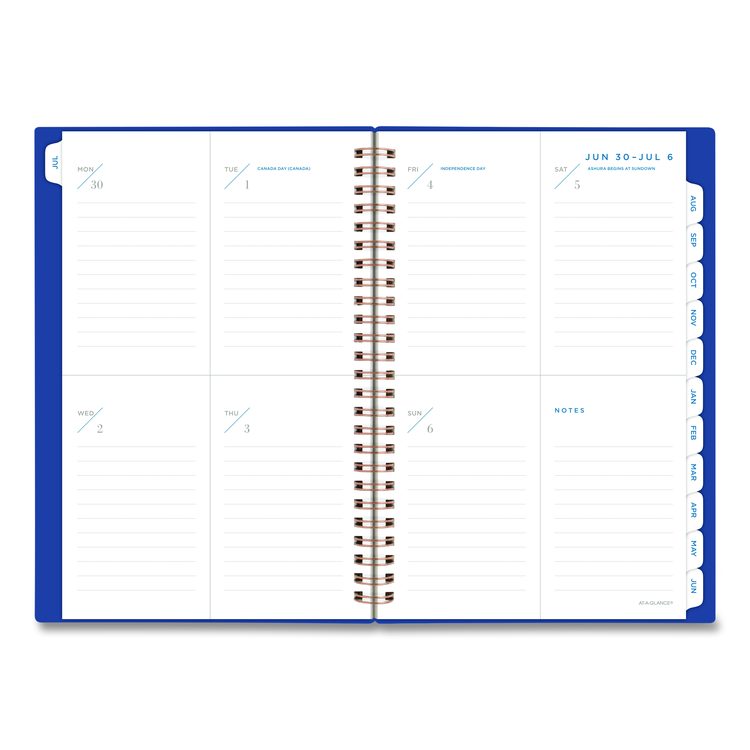 Signature Lite Academic Weekly Monthly Planner, Blue Cover, 12-Month (July to June): 2025 to 2026