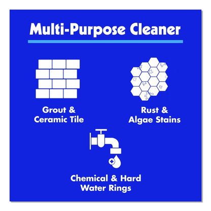 Tile and Concrete Cleaner, 6 x 1.5, Gray, 12/Carton