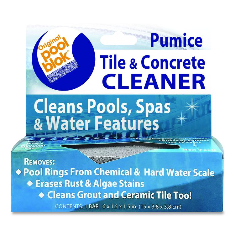 Tile and Concrete Cleaner, 6 x 1.5, Gray, 12/Carton