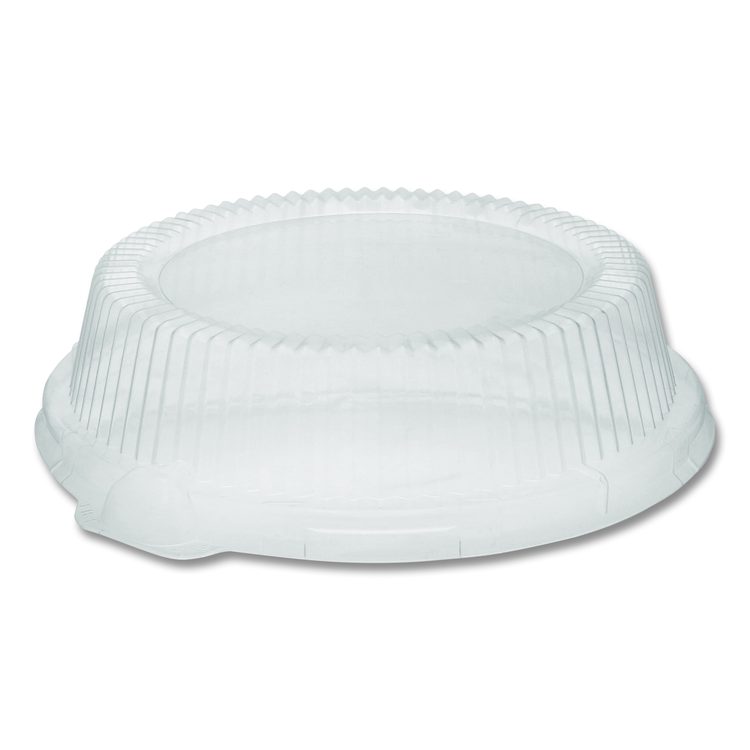 ClearView Dome-Style Lid with Tabs, 8.9" Diameter x 0.8" h, Clear, Plastic, 126/Carton