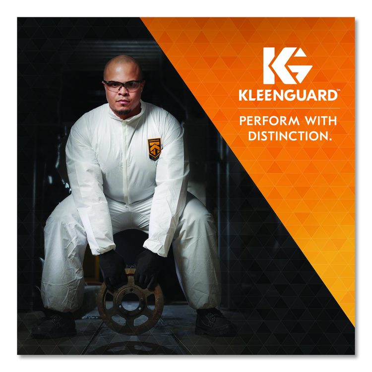 KGA35 Liquid and Particle Protection Coveralls, Elastic Wrists and Ankles, 5X-Large, White, 25/Carton