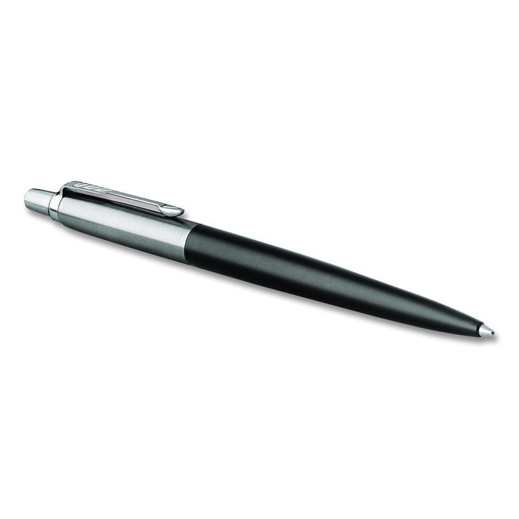 Jotter Bond Street Ballpoint Pen, Retractable, Medium 1 mm, Blue Ink, Black/Chrome Barrel