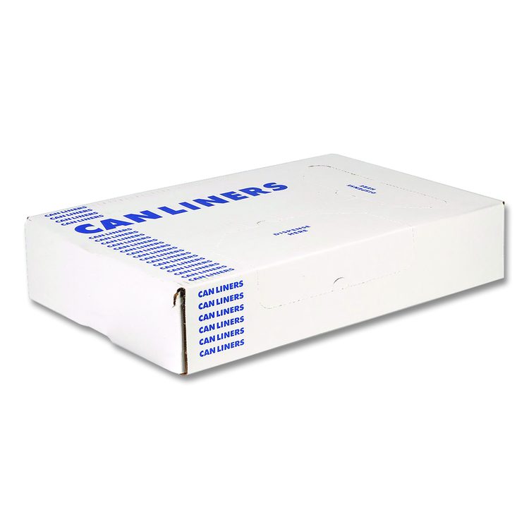 Linear Low-Density Can Liners, 33 gal, 0.65 mil, 33 x 39, Clear, Roll, 250/Carton