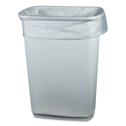Linear Low-Density Can Liners, 33 gal, 0.65 mil, 33 x 39, Clear, Roll, 250/Carton