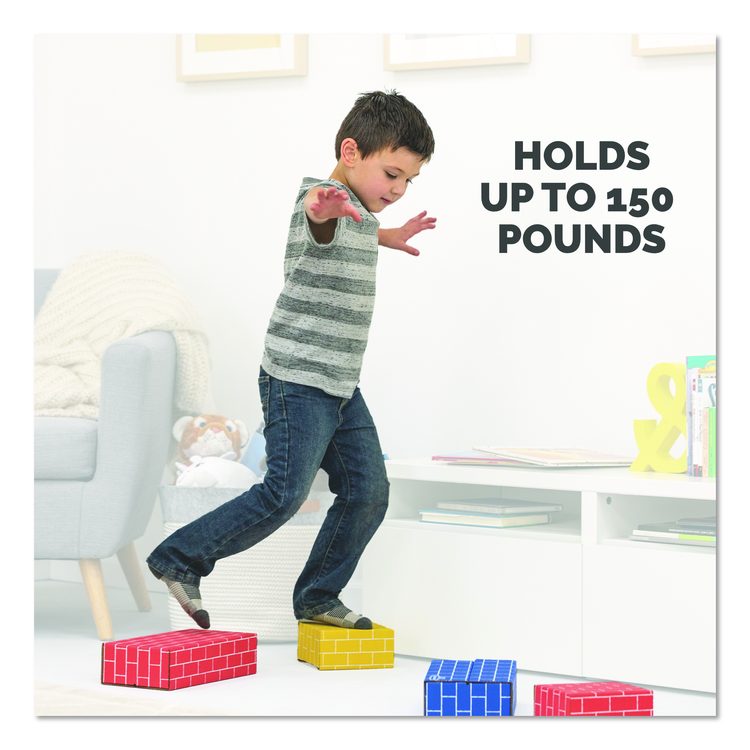 At Play Cardboard Building Block, 32-ECT Corrugated Board, Assorted Sizes and Colors, 40/Pack
