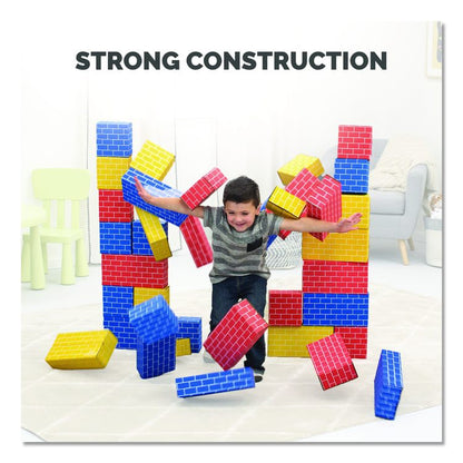 At Play Cardboard Building Block, 32-ECT Corrugated Board, Assorted Sizes and Colors, 40/Pack