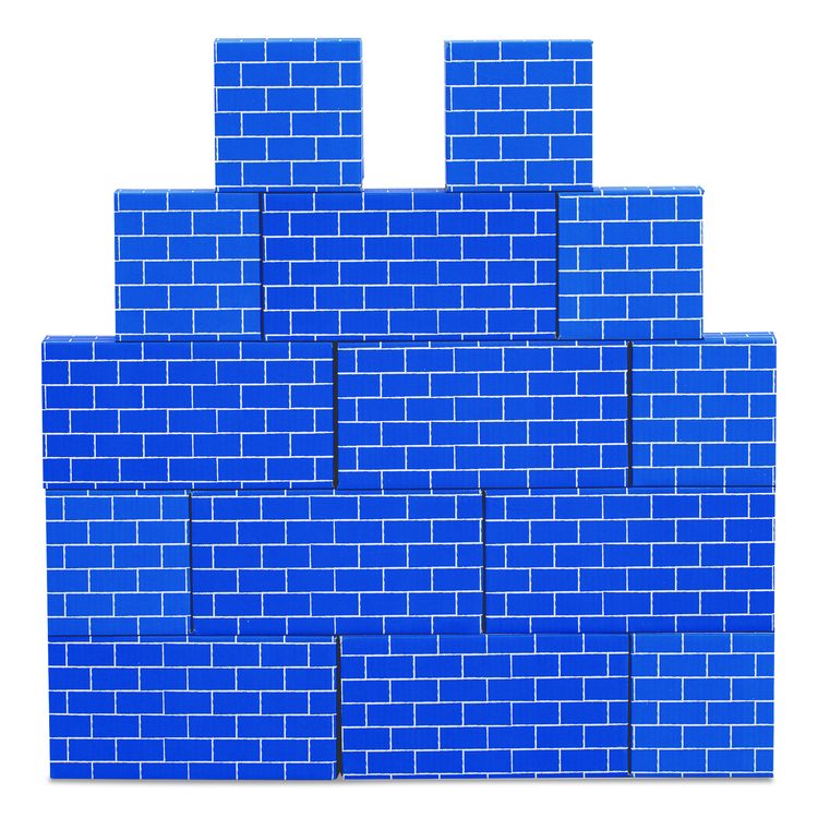 At Play Cardboard Building Block, 32-ECT Corrugated Board, Assorted Sizes and Colors, 40/Pack