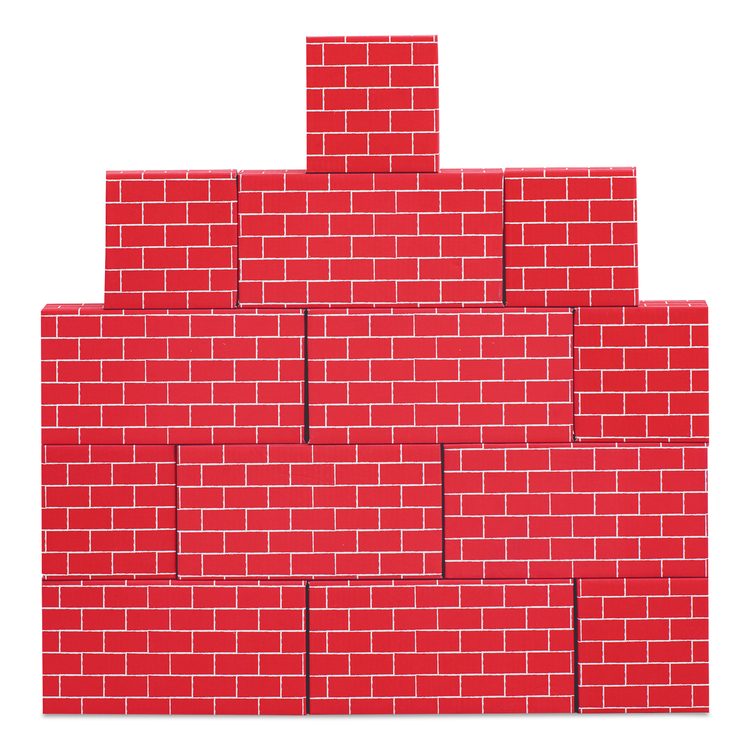 At Play Cardboard Building Block, 32-ECT Corrugated Board, Assorted Sizes and Colors, 40/Pack