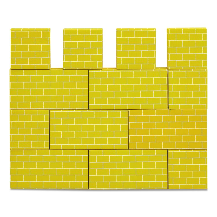 At Play Cardboard Building Block, 32-ECT Corrugated Board, Assorted Sizes and Colors, 40/Pack