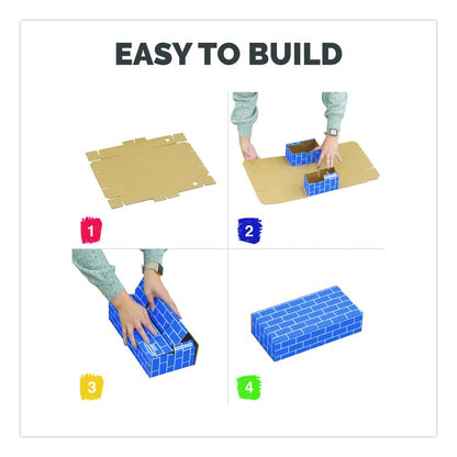 At Play Cardboard Building Block, 32-ECT Corrugated Board, Assorted Sizes and Colors, 20/Pack