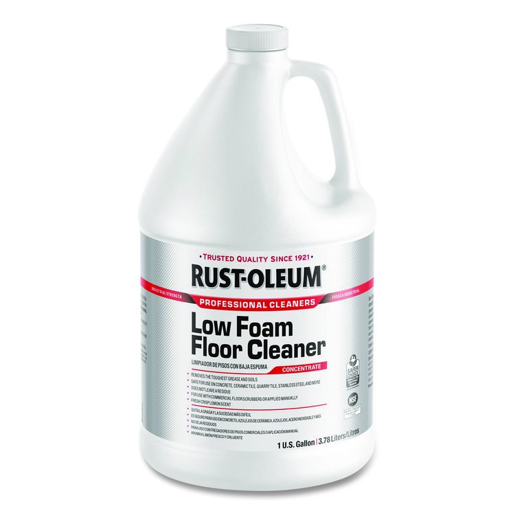 Professional Low Foam Floor Cleaner Concentrate, Lemon Scent, 1 gal Bottle, 4/Carton
