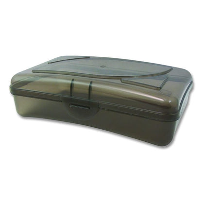 Plastic School Box, 1 Compartment, 8 x 5.13 x 2.13, Randomly Assorted Colors