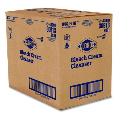 CloroxPro Bleach Cream Cleanser, 32 oz Bottle, 8/Carton