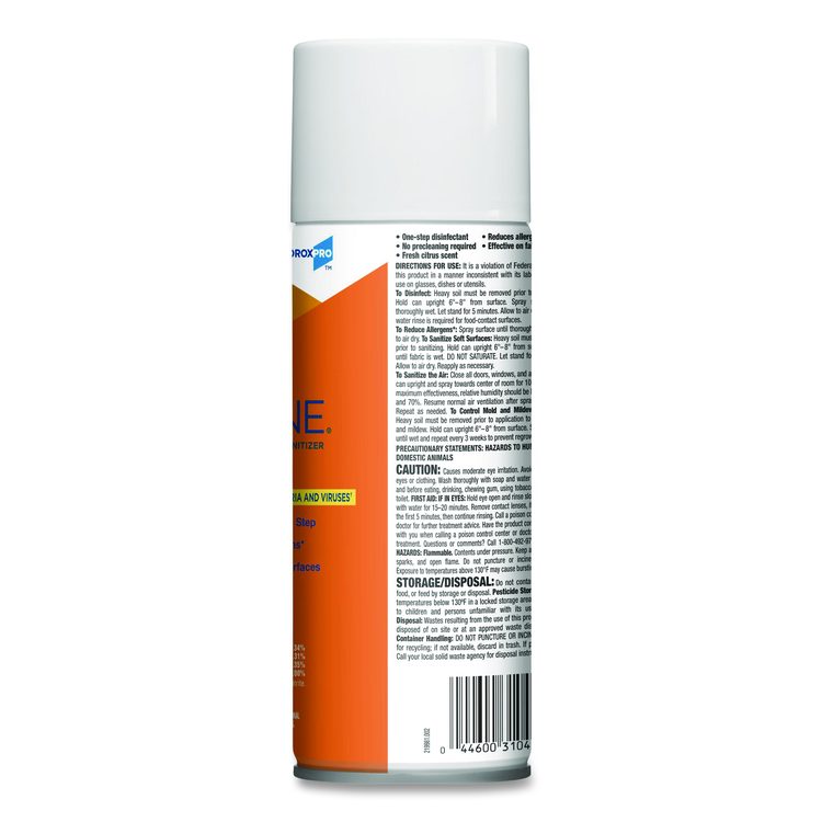 4-in-One Disinfectant and Sanitizer, Citrus Scent, 14 oz Aerosol Spray