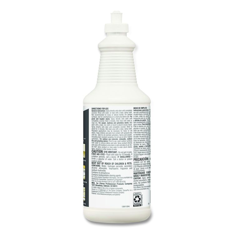 CloroxPro Urine Remover for Stains and Odors, Clean Floral Scent, 32 oz Pull-Top Bottle