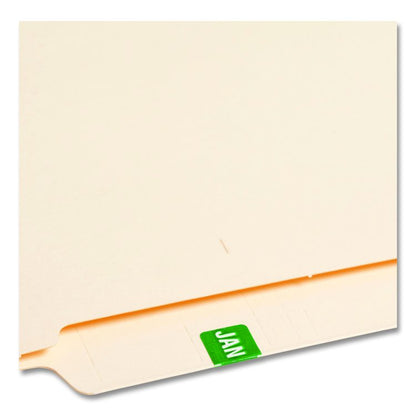 Monthly End Tab File Folder Labels, JAN-DEC, 0.5 x 1, Assorted, 25/Sheet, 120 Sheets/Box