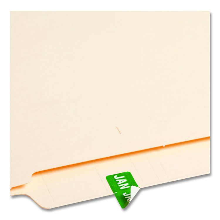 Monthly End Tab File Folder Labels, JAN-DEC, 0.5 x 1, Assorted, 25/Sheet, 120 Sheets/Box