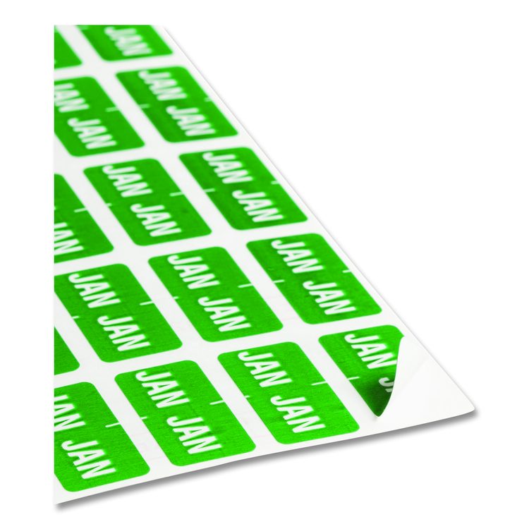 Monthly End Tab File Folder Labels, JAN-DEC, 0.5 x 1, Assorted, 25/Sheet, 120 Sheets/Box