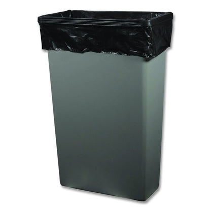 High-Density Waste Can Liners, 33 gal, 16 mic, 33 x 40, Black, Roll, 250/Carton