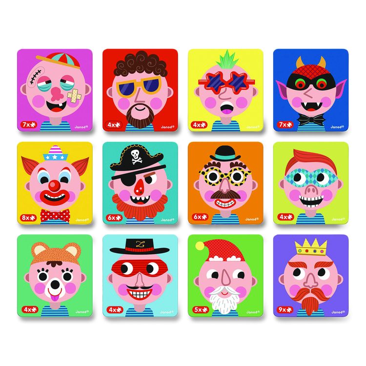Magneti'books, Boy's Crazy Faces, Ages 3 to 8, 40 Pieces