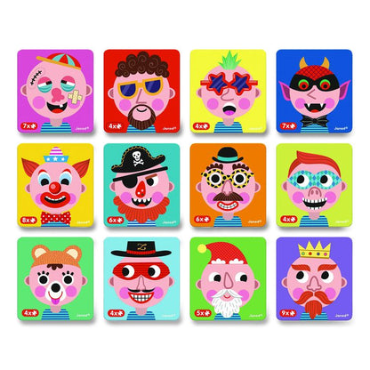 Magneti'books, Boy's Crazy Faces, Ages 3 to 8, 40 Pieces