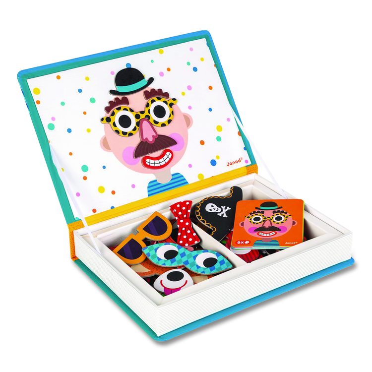 Magneti'books, Boy's Crazy Faces, Ages 3 to 8, 40 Pieces