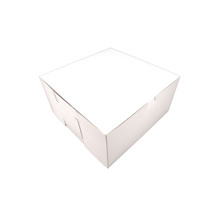 White One-Piece Non-Window Bakery Boxes, 10 x 10 x 5.5, White, Paper, 100/Carton