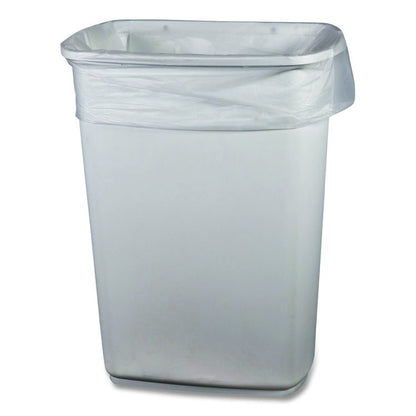 High-Density Waste Can Liners, 33 gal, 11 mic, 33 x 40, Natural, Roll, 25 Bags/Roll, 20 Rolls/Carton