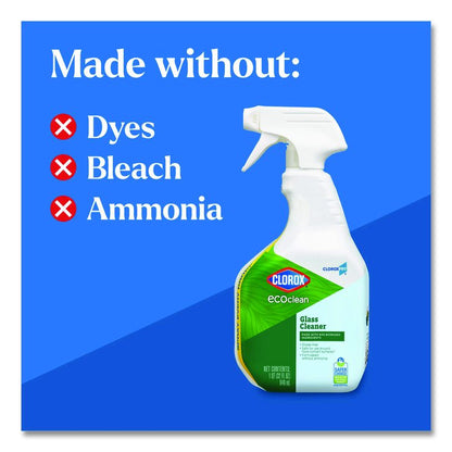 Clorox Pro EcoClean Glass Cleaner, 32 oz Spray Bottle, 9/Carton