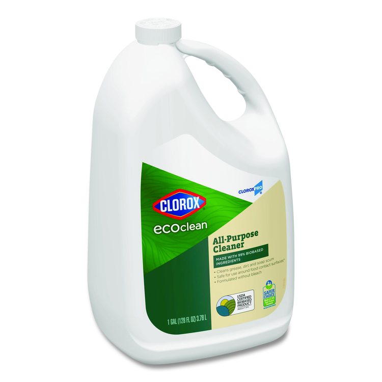Clorox Pro EcoClean All-Purpose Cleaner, Refill, Unscented, 128 oz Bottle, 4/Carton