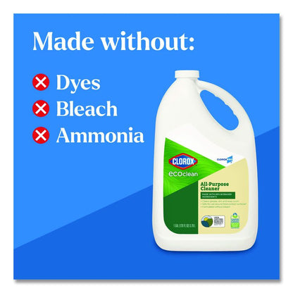 Clorox Pro EcoClean All-Purpose Cleaner, Refill, Unscented, 128 oz Bottle, 4/Carton