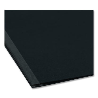 Prong Fastener Premium Pressboard Report Cover, Two-Piece Prong Fastener, 3" Capacity, 8.5 x 14, Black/Black