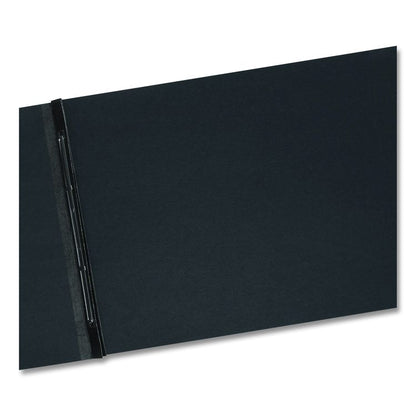 Prong Fastener Premium Pressboard Report Cover, Two-Piece Prong Fastener, 3" Capacity, 11 x 17, Black/Black