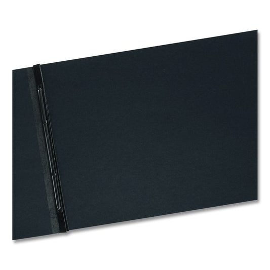 Prong Fastener Premium Pressboard Report Cover, Two-Piece Prong Fastener, 3" Capacity, 11 x 17, Black/Black