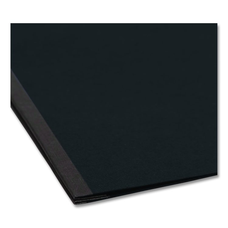 Prong Fastener Premium Pressboard Report Cover, Two-Piece Prong Fastener, 3" Capacity, 11 x 17, Black/Black