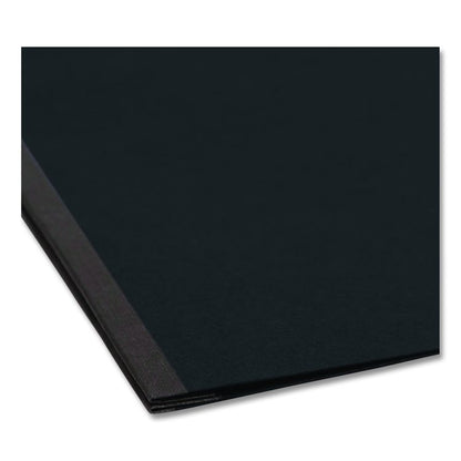 Prong Fastener Premium Pressboard Report Cover, Two-Piece Prong Fastener, 3" Capacity, 11 x 17, Black/Black