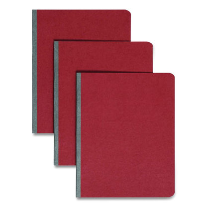 Prong Fastener Pressboard Report Cover, Two-Piece Prong Fastener, 3" Capacity, 8.5 x 11, Red/Red