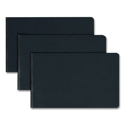 Prong Fastener Premium Pressboard Report Cover, Two-Piece Prong Fastener, 3" Capacity, 8.5 x 14, Black/Black